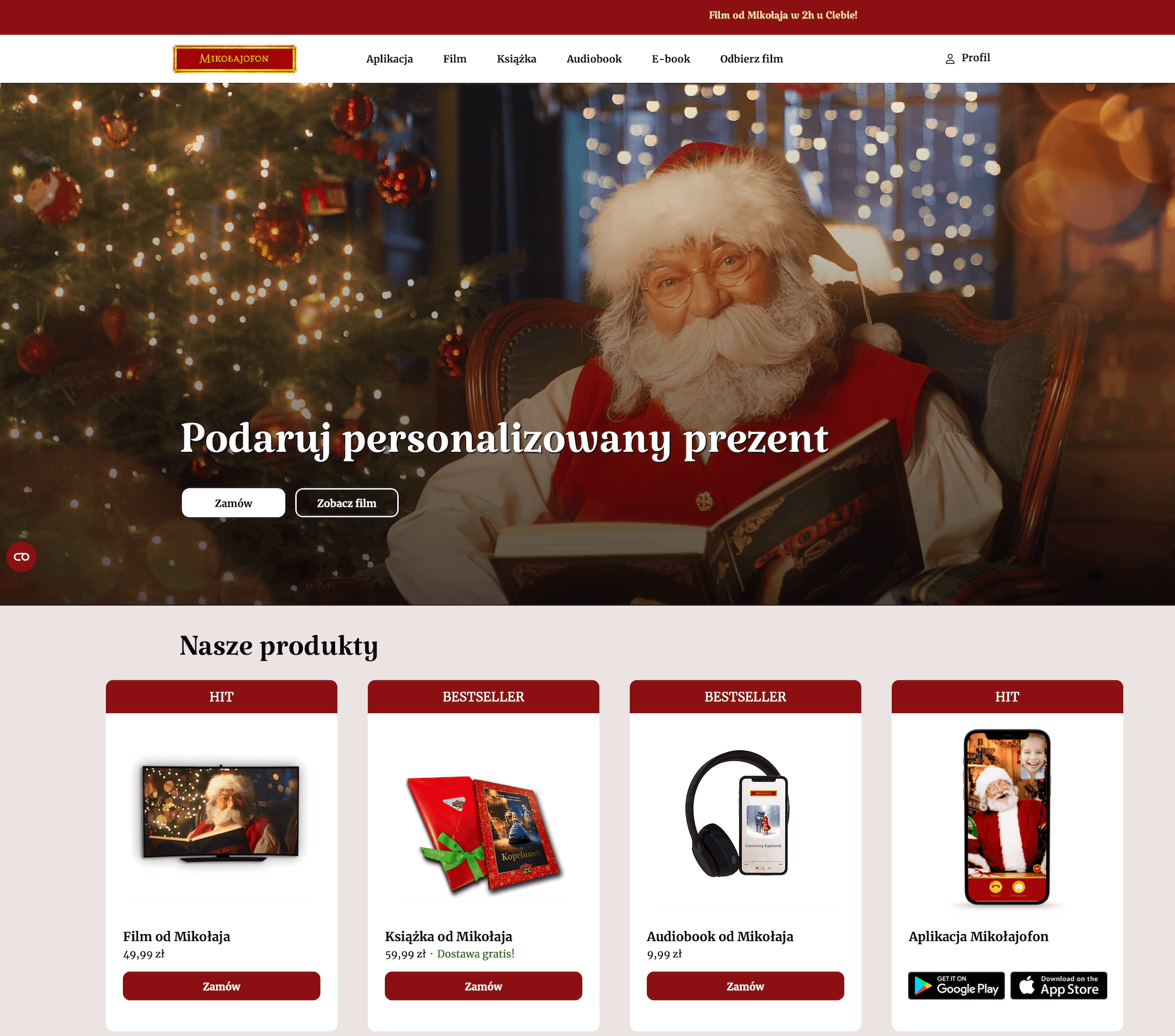 Mikołajofon - platforma e-commerce dla branży dziecięcej